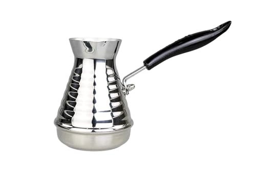 GMMH Türkische Kaffeekocher Mokkakanne Espressokocher Cezve Dzhesva aus Edelstahl 1 mm (1150 ml) von GMMH