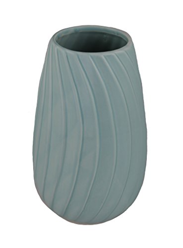 GMMH Vase Pastel Tischvase Vase Blumentopf Origami Design Keramik (Hohe : 14 cm, blau) von GMMH
