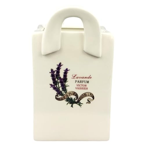 Landhaus Vintage Keramik Badset (Lavendel) Pinselhalter Haarbürsten Halter, Pinsel Aufbewahrung Badezimmerset Badezimmer Badeset Set Bad Zubehör, Zahnbürstenhalter Badgarnitur Garnitur von GMMH