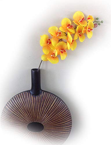 Unbekannt Orchideenzweig 107 cm XXL orange Seidenblumen Kunstblumen künstliche Orchidee wie echt von GMMH