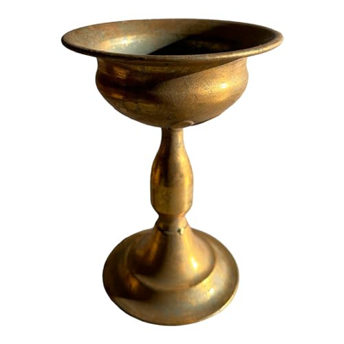 Pokal Amphore Dekovase Vase Blumenvase Antik Metall Vintage Deko Retro Design (LN52-1 18 cm Hoch Gold) von GMMH