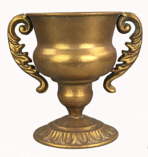 Pokal Amphore Dekovase Vase Blumenvase Antik Metall Vintage Deko Retro Design (LN52-3 Gold) von GMMH