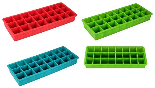 Silikon XXXL Eiswürfelform Eiswürfel Quadrat Jumbowürfel (für 24 Eiswürfelbereiter) von GMMH