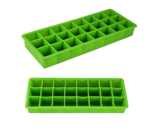 Silikon XXXL Eiswürfelform Eiswürfel Quadrat Jumbowürfel (für 24 Eiswürfelbereiter) von GMMH