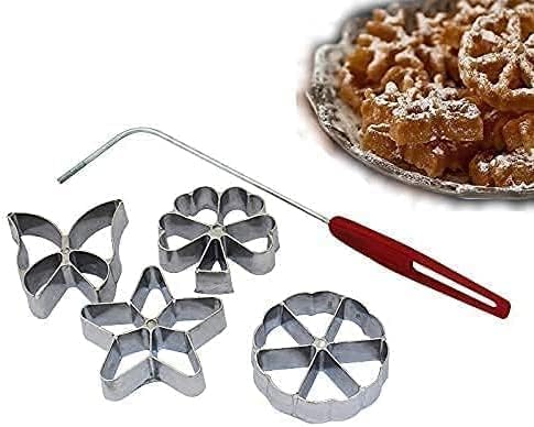 Traditionelle Teigform Hworost Waffeleisen, Waffelbäckerei Spreewaldschleifen Set (Set 4 Stück Design 2/0,8 cm) von GMMH