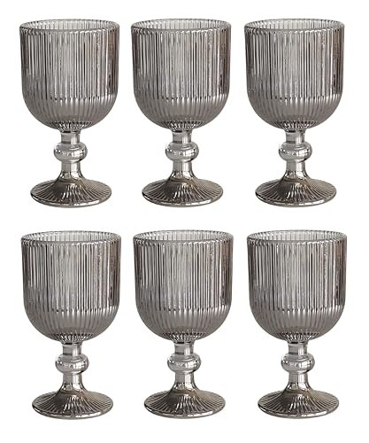 Vintage Rombus König Weinglas Glas Gläser Weingläser Wasserglas Longdrinkglas (LINIE Weinglas Kl Silber) von GMMH