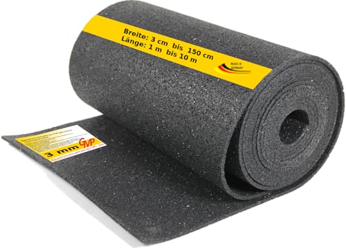 Bautenschutzmatte aus Gummigranulat 6 mm 1250 mm x 2 m | Länge 1-10 m Breite 3cm-1,5m von GMP