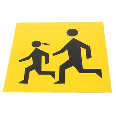 "VORSICHT KINDER" Schild hinten mit Magnet TWY080 von GMP