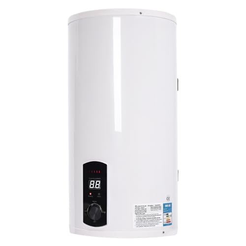 Elektrospeicher Warmwasserspeicher Boiler Smart Control wandhängender Boiler Innentank: 50 Liter Elektronischer Durchlauferhitzer Digitalanzeige für Bad Küche 2KW 220V (80 L) von GMSLuu