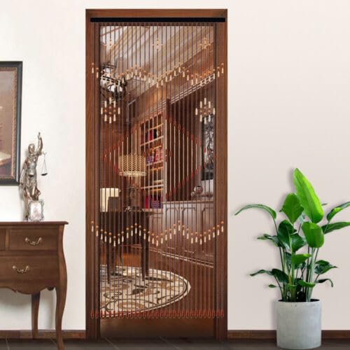 GMSLuu 90 X 208cm 31 Linien Retro-holzperlenvorhang Jalousien Türvorhang Für Veranda, Schlafzimmer Wohnzimmer Badezimmer GMSLuu 90 X 208cm 31 Linien Retro-holzperlenvorhang Jalousien Türvorhang Für Veranda, Schlafzimmer Wohnzimmer Badezimmer von GMSLuu
