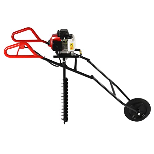 GMSLuu Erdlochbohrer Erdbohrer Grubenbagger Benzin Hand Push Landwirtschaft Forstwirtschaft 63CC Post Hole Digger Erde Auger Rot GMSLuu Erdlochbohrer Erdbohrer Grubenbagger Benzin Hand Push Landwirtschaft Forstwirtschaft 63CC Post Hole Digger Erde Auger Rot von GMSLuu