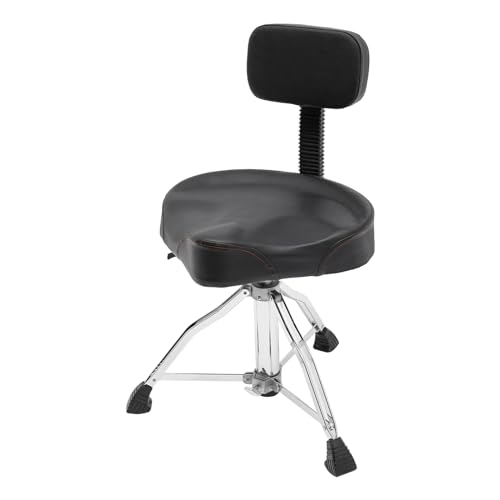 GMSLuu Höhenverstellbarer Trommelstuhl mit Rückenlehne Pneumatischer Hocker für Büro Musikzimmer Studio von GMSLuu