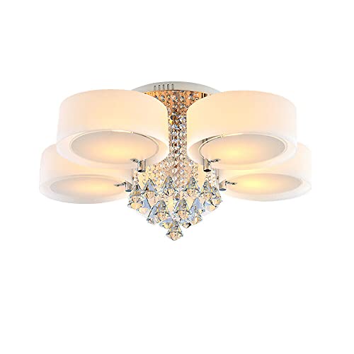 GMSLuu Kristall-Kronleuchter 5 Lichter Luxus Deckenleuchte aus atmosphärischem Kristall Wohnzimmer Lampe Modern Einfache Schlafzimmer Kreative Lampe Hohe Qualität Kronleuchter Restaurant von GMSLuu