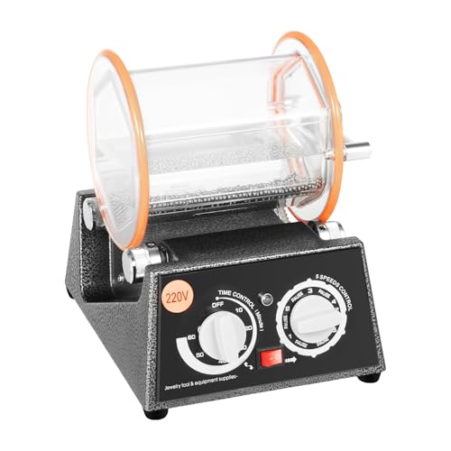GMSLuu Schmuck Polierer Rotary Tumbler Oberflächenpolierer 60W Schmuck Polieren Dreh-Tumble Labor Kugelmühle rutschfest stabil für Magnesiumlegierungsmaterialien von GMSLuu