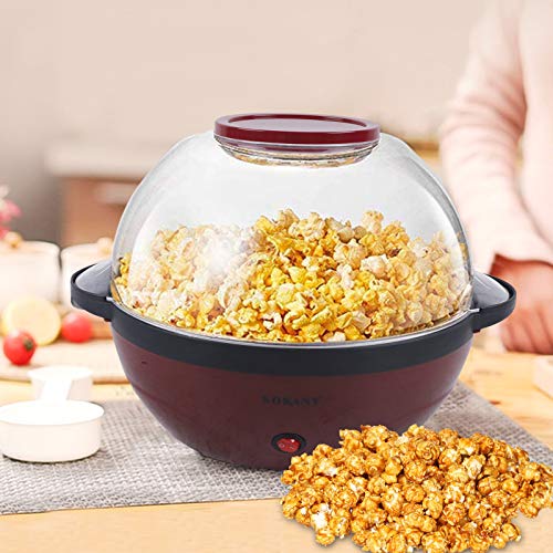 Popcorn maker Profi-Popcorn-Maschine für zu Hause (Popcorn Machine)5L Popcorn Popper 850W mit Antihaftbeschichtung und Abnehmbarer Heizfläche von GMSLuu