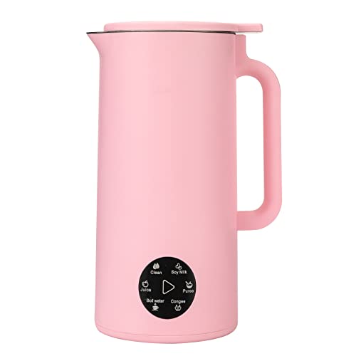 Sojamilch Maker-350ml Entsafter Sojamilch-Maschine mit Edelstahl und Klinge Multi-Kocher-Mixer für Reis-Getreide-Kochen EU-Stecker 220V weiß/pink/grün (Rosa) von GMSLuu