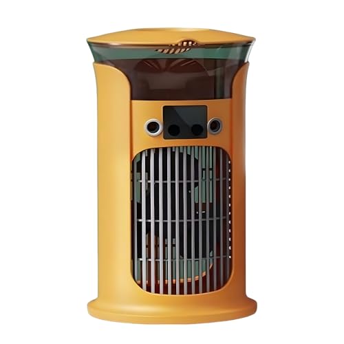 Klimaanlage Mobile Luftkühler, 2025 Neu Air Conditioner Portable 4 in 1 Mobile Klimaanlage Ohne Abluftschlauch, Mini Klimagerät Schlafzimmer Sehr Leise Digitalanzeige Fernbedienung (Orange) von GMTEO