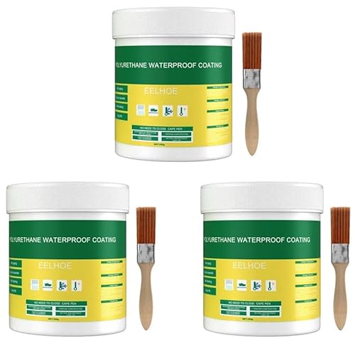 Waterproof Anti Leakage Agent, 2025 Neu Transparenter Wasserdichter Beschichtungsmittel, Dichtungsmasse Wasserdicht für Badezimmer Toilette Dachabdichtung (100g, 3) von GMTEO