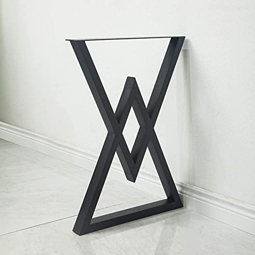 GMTSTHAZN Möbelbeine, Beine for Tische, 2er-Set, robuste Schwarze Metall-Tischmöbelbeine, industrielle, Moderne DIY-Eisen-Bankbeine von GMTSTHAZN