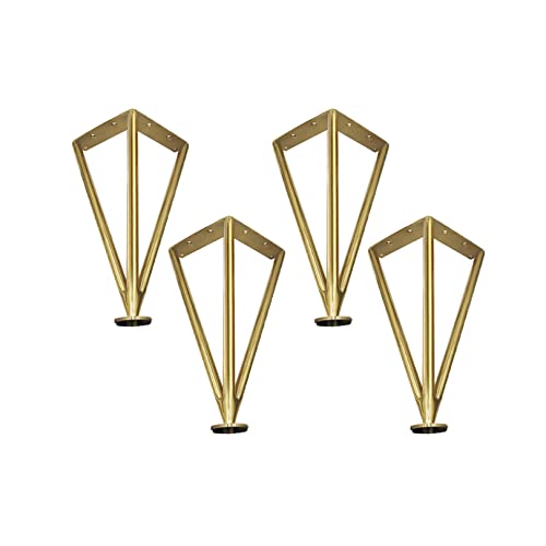 GMTSTHAZN Möbelbeine, Beine for Tische, Haarnadelbeine, Metallmöbelfüße, DIY-Möbelbeine mit Schrauben for Tisch, Schreibtisch, Frühstücksbar, 4er-Set (40 cm), Gold von GMTSTHAZN