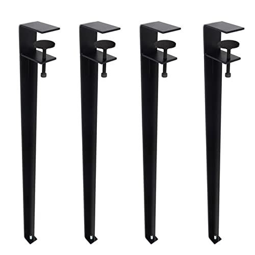 GMTSTHAZN Möbelbeine, Beine for Tische, verstellbare 71 cm, Clip-on-F-förmige Möbelbeine for Arbeitstisch, Couchtisch, Stehtisch, Set mit 2 roten Beinen(Black,4pcs) von GMTSTHAZN