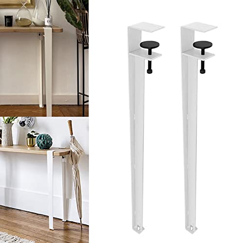 GMTSTHAZN Möbelbeine, Beine for Tische, verstellbare 71 cm, Clip-on-F-förmige Möbelbeine for Arbeitstisch, Couchtisch, Stehtisch, Set mit 2 roten Beinen(White,2pcs) von GMTSTHAZN