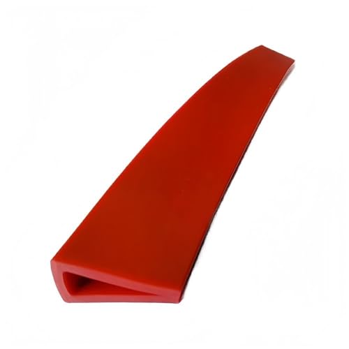 Gummi-Glas-Dichtungsstreifen, 1/5 Meter Silikonkautschuk-U-Dichtungsstreifen, durchscheinende rot-graue Metall-Holzplatten-Kantenverkleidung, 1 Stück (rot, 1 METER * 6 MM * 10 MM)(Red,1METER*6MM*10MM) von GMTSTHAZN
