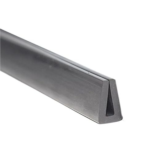 Gummi-Glas-Dichtungsstreifen, 1/5 Meter Silikonkautschuk-U-Dichtungsstreifen, durchscheinende rot-graue Metall-Holzplatten-Kantenverkleidung, 1 Stück (rot, 1 METER * 6 MM * 10 MM)(Gray,1METER*4MM*7MM) von GMTSTHAZN