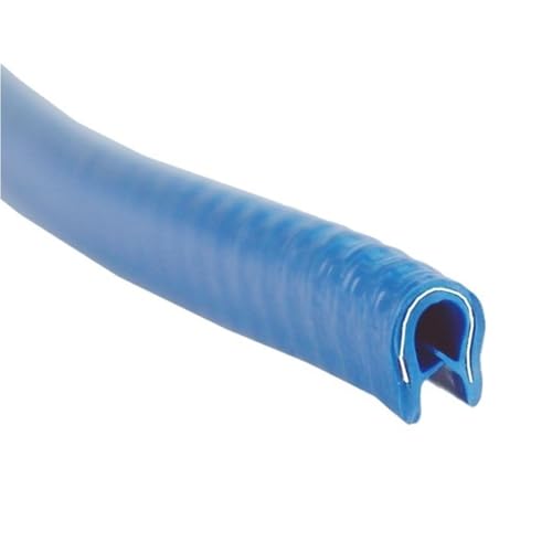Gummi-Glasdichtungsstreifen, 5 Meter Gummi-U-förmiges Skelett mit Kantenumwicklungs-Dichtungsstreifen, Eisenblech-Stahlplattenstreifen, 1 Stück (Rot, 15 x 8 mm)(Blue,17x10mm) von GMTSTHAZN
