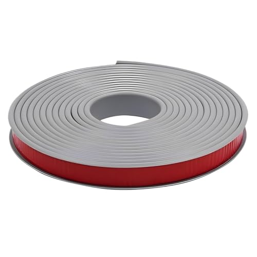Gummi-Glasdichtungsstreifen, 5 m Kantendichtungsstreifen, U-förmiger Kantenstreifen, selbstklebender Schutz for Furniermöbelkanten, 1 Stück (rot, 9 mm)(Gray,12mm) von GMTSTHAZN