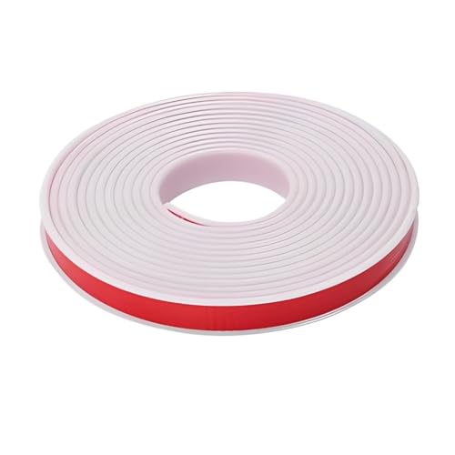 Gummi-Glasdichtungsstreifen, 5 m Kantendichtungsstreifen, U-förmiger Kantenstreifen, selbstklebender Schutz for Furniermöbelkanten, 1 Stück (rot, 9 mm)(White,16mm) von GMTSTHAZN