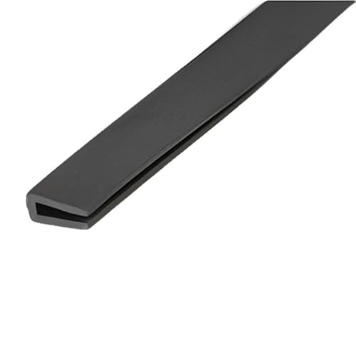 Gummi-Glasdichtungsstreifen, Gummi-Kantenstreifen, schwarzer U-Profil-Kantendichtungsstreifen, Kantenschutzgehäuseschutz, 1 Stück (7 mm x 15 mm x 3 mm x 5 Meter)(4MM*10MM*1MM*5METERS) von GMTSTHAZN
