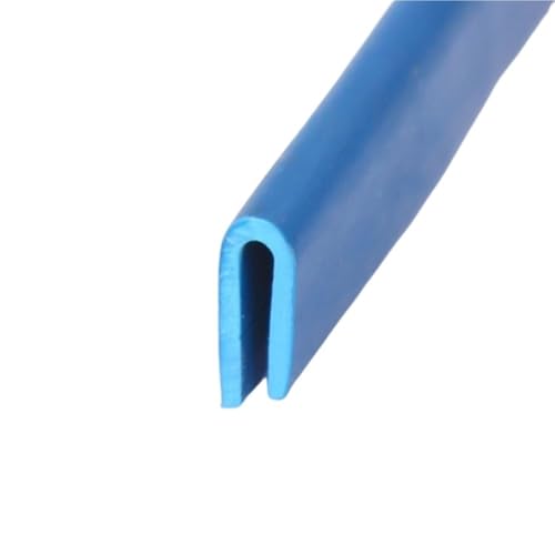 Gummi-Glasdichtungsstreifen, Gummi-U-Streifen, Höhe 7 mm x Breite 4 mm, Glas, Metall, Holz, Plattenrand, Schutzschild, 1 Stück (rot, 1 Meter)(Blue,10meters) von GMTSTHAZN