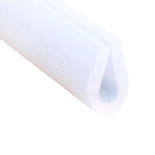 Gummi-Glasdichtungsstreifen, Gummi-U-Streifen, Höhe 7 mm x Breite 4 mm, Glas, Metall, Holz, Plattenrand, Schutzschild, 1 Stück (rot, 1 Meter)(Clear,1meter) von GMTSTHAZN