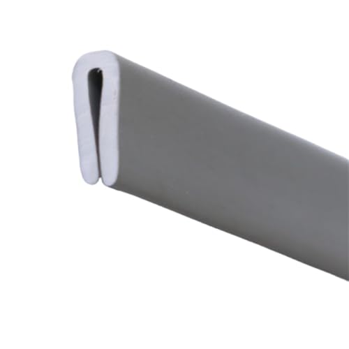 Gummi-Glasdichtungsstreifen, Gummi-U-Streifen, Höhe 7 mm x Breite 4 mm, Glas, Metall, Holz, Plattenrand, Schutzschild, 1 Stück (rot, 1 Meter)(Gray,10meters) von GMTSTHAZN