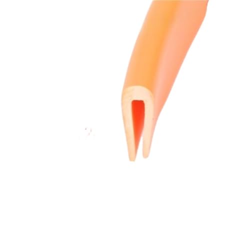 Gummi-Glasdichtungsstreifen, Gummi-U-Streifen, Höhe 7 mm x Breite 4 mm, Glas, Metall, Holz, Plattenrand, Schutzschild, 1 Stück (rot, 1 Meter)(Orange,10meters) von GMTSTHAZN