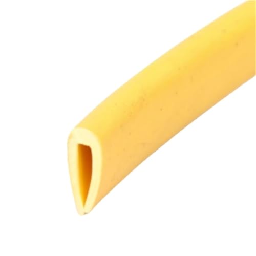 Gummi-Glasdichtungsstreifen, Gummi-U-Streifen, Höhe 7 mm x Breite 4 mm, Glas, Metall, Holz, Plattenrand, Schutzschild, 1 Stück (rot, 1 Meter)(Yellow,3meters) von GMTSTHAZN