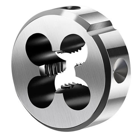 Hochwertiges legiertes Stahlrohr, 3-teiliges HSS-Gewindeschneideisen, metrisches Rundschneideisen-Schneidwerkzeug, Rechtsgewindeschneideisen, legierter Stahl M1-M13 (M7 x 0,75)(M10x1.5) von GMTSTHAZN