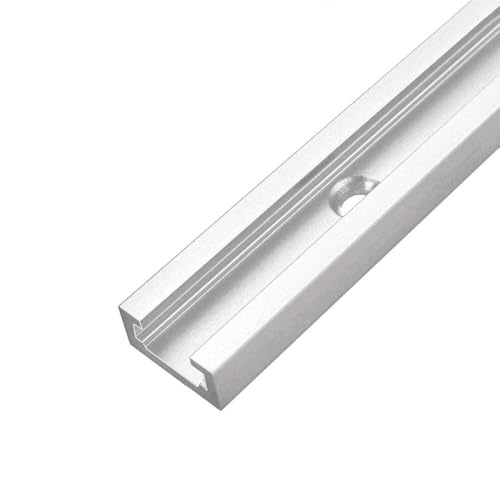 Professionelle T-Nut-Gehrungsschienenlehre, T-Nut-Gleitschiene for die Holzbearbeitung, silber/rot/blau, 300–500 mm Länge, Aluminium-Gehrungsschienenlehre, 1 Stück (rot, 300 mm)(Silvery,300mm) von GMTSTHAZN