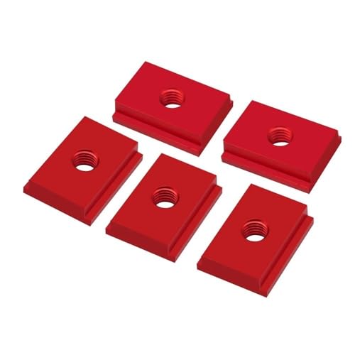 Professionelle T-Nut-Gehrungsschienenlehre, T-förmige Schiene aus Aluminiumlegierung Typ 30, rote T-Nut-Gehrungsschienenlehre 500 mm for Werkbank, 1 Stück (M6)(M6) von GMTSTHAZN