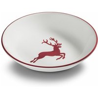 Bordeauxr. Hirsch, Suppenteller Cup (ø 20cm) - Gmundner Keramik von GMUNDNER KERAMIK