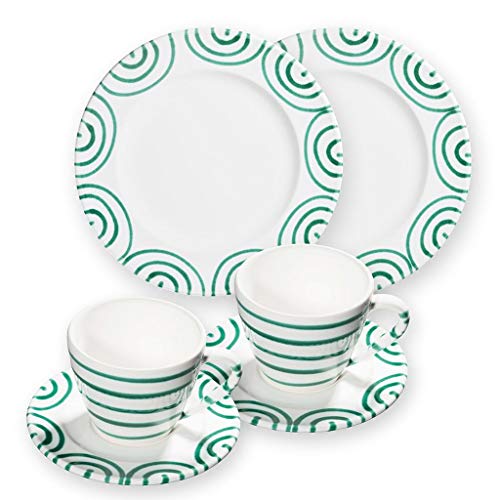 GMUNDNER KERAMIK Breakfast for two Gourmet Geschirrset Grüngeflammt Geschirr, handgemacht in Österreich GMUNDNER KERAMIK Breakfast for two Gourmet Geschirrset Grüngeflammt Geschirr, handgemacht in Österreich von GMUNDNER KERAMIK