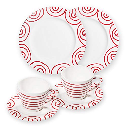 GMUNDNER KERAMIK Breakfast for two Gourmet Geschirrset Rotgeflammt Geschirr, handgemacht in Österreich GMUNDNER KERAMIK Breakfast for two Gourmet Geschirrset Rotgeflammt Geschirr, handgemacht in Österreich von GMUNDNER KERAMIK