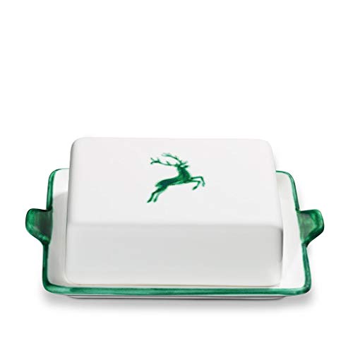 GMUNDNER KERAMIK Butterdose Grösse: l= 20.5 cm x b= 14.5 cm x h= 5.7 cm grüner Hirsch Geschirr, handgemacht in Österreich GMUNDNER KERAMIK Butterdose Grösse: l= 20.5 cm x b= 14.5 cm x h= 5.7 cm grüner Hirsch Geschirr, handgemacht in Österreich von GMUNDNER KERAMIK