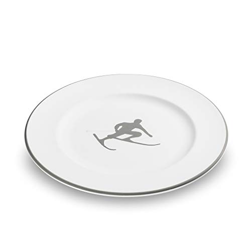 GMUNDNER KERAMIK Dessertteller Gourmet Durchmesser: 22 cm grauer Toni Geschirr, handgemacht in Österreich von GMUNDNER KERAMIK