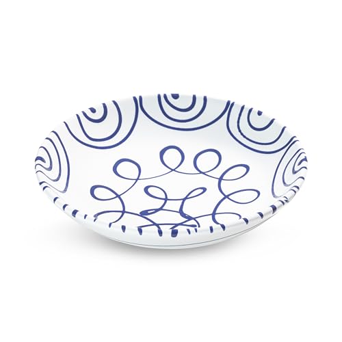 GMUNDNER KERAMIK Dunkelblaugeflammt, Suppenteller Cup (Ø 20cm), handgemacht in Österreich von GMUNDNER KERAMIK