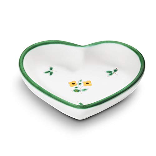 GMUNDNER KERAMIK Herzschale Grösse: l= 8.8 cm x b= 10 cm x h= 2.4 cm Streublume Geschirr, handgemacht in Österreich von GMUNDNER KERAMIK
