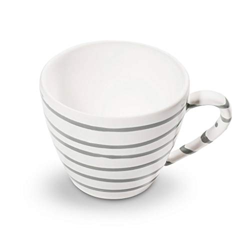 GMUNDNER KERAMIK Kaffeetasse Gourmet Füllmenge : 0.2 Liter Graugeflammt Geschirr, handgemacht in Österreich von GMUNDNER KERAMIK