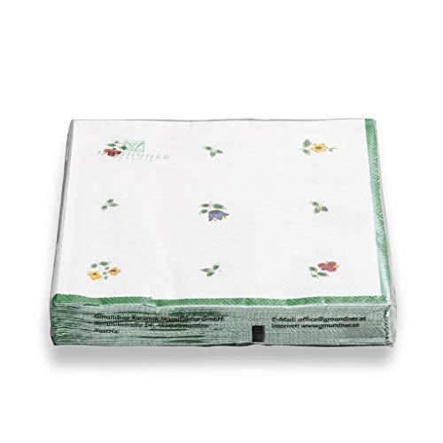 GMUNDNER KERAMIK Lunchservietten, 3-lagig 33 x 33 cm, 20 Stück/Packung Streublume Servietten, passend zu Ihrem Geschirr von GMUNDNER KERAMIK