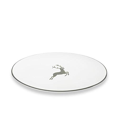 GMUNDNER KERAMIK Platte oval Grösse: l= 28 cm x b= 21 cm x h= 2.3 cm grauer Hirsch Geschirr, handgemacht in Österreich GMUNDNER KERAMIK Platte oval Grösse: l= 28 cm x b= 21 cm x h= 2.3 cm grauer Hirsch Geschirr, handgemacht in Österreich von GMUNDNER KERAMIK